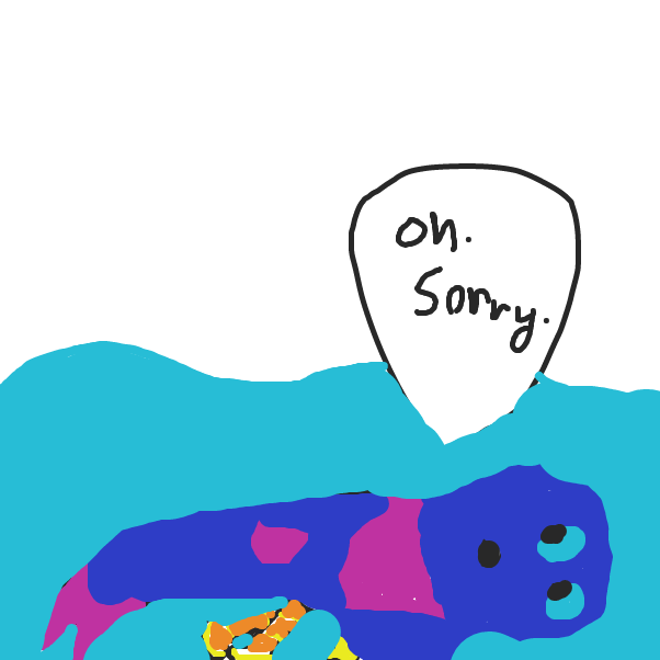 A whale has dropped on the Smiegle man - Online Drawing Game Comic Strip Panel by THAT1GUY500