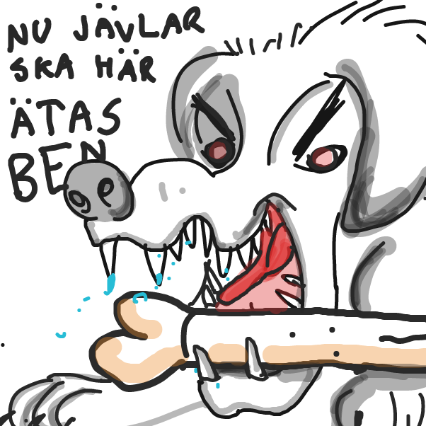 Drawing in Bone by Spanky the B