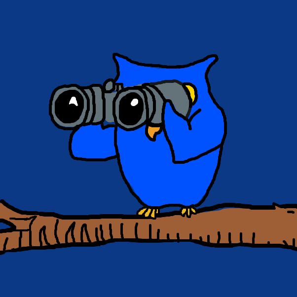 Liked webcomic Owl with binoculars