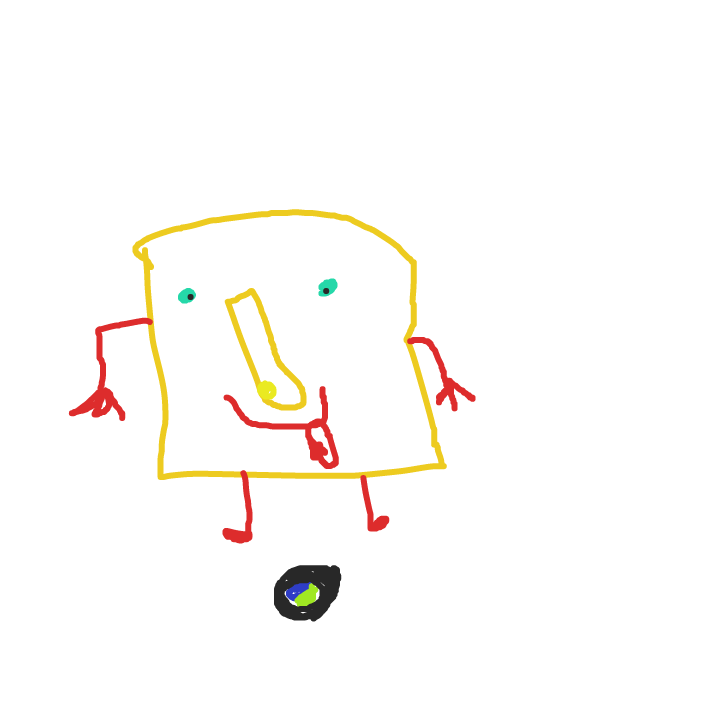 the toast caused the black hole - Online Drawing Game Comic Strip Panel by cjcool8888