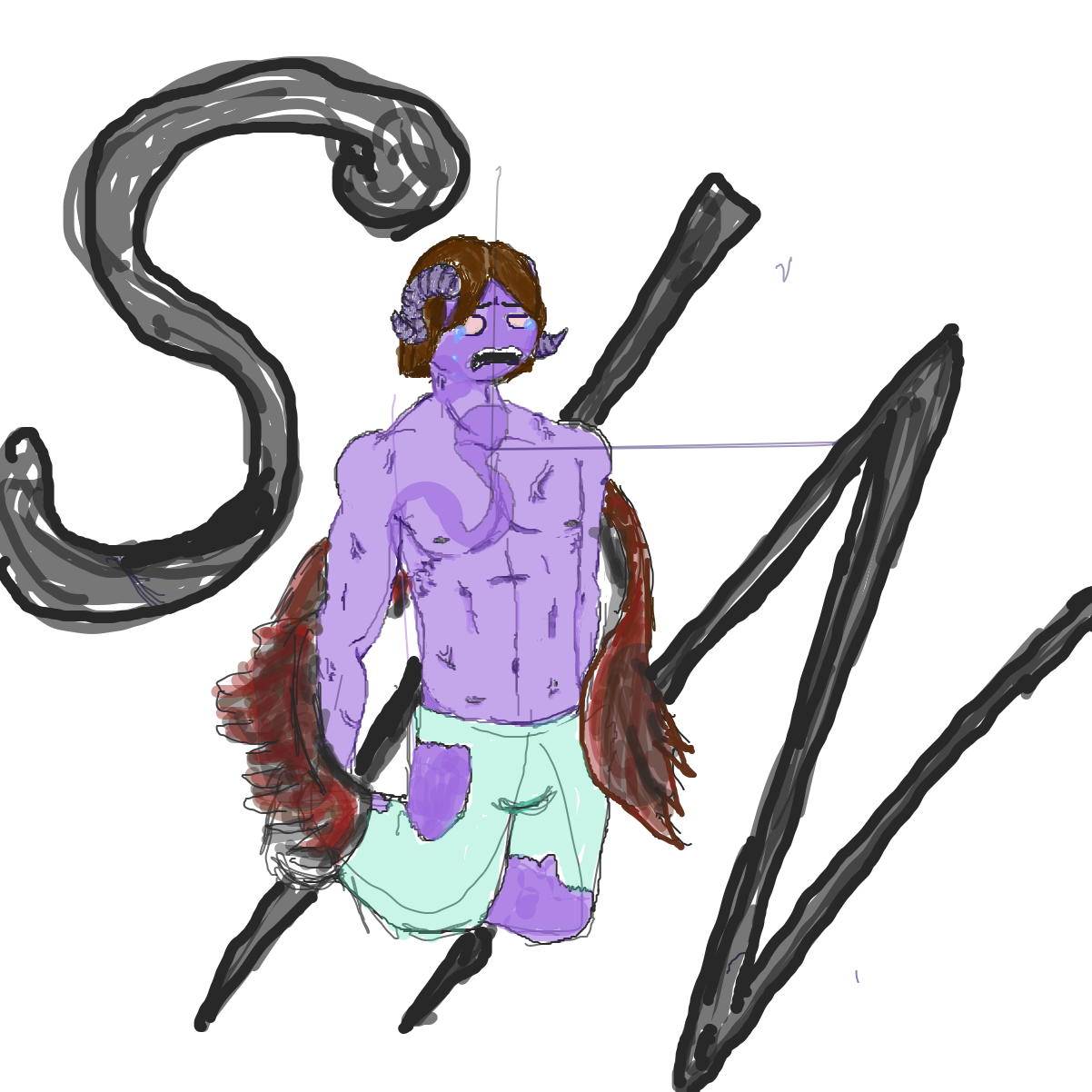 Sin has covered his body. - Online Drawing Game Comic Strip Panel by l’intrus