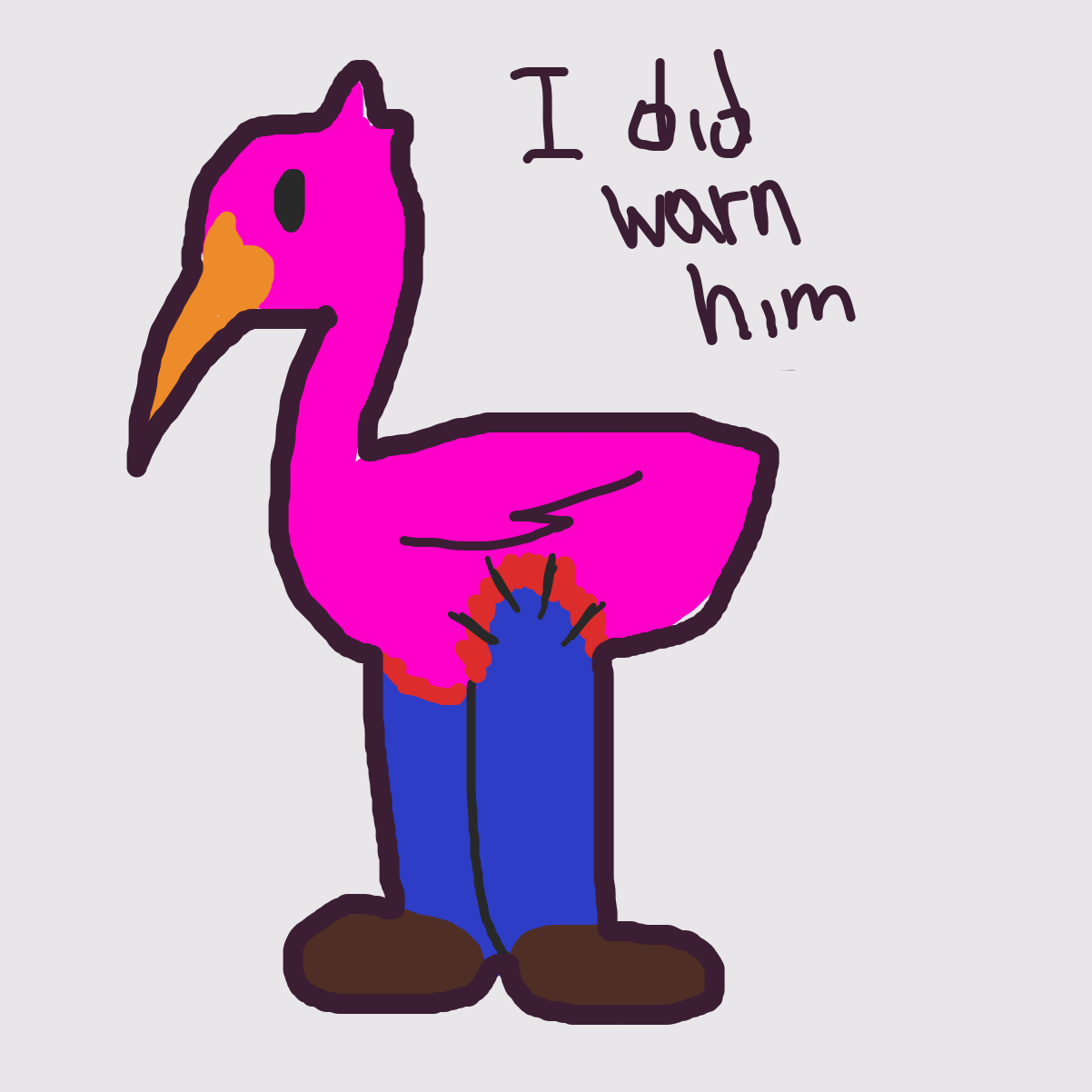 Drawing in Freddy Flamingo by CreativeGhost 