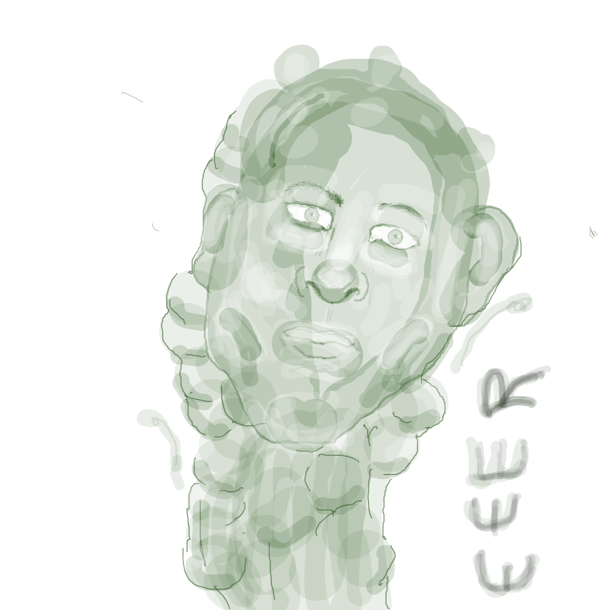 A face fart, fart face, Facing fart, farting face. - Online Drawing Game Comic Strip Panel by l’intrus