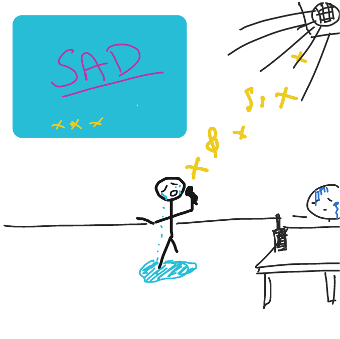 Drawing in sad by ArelaEstudio