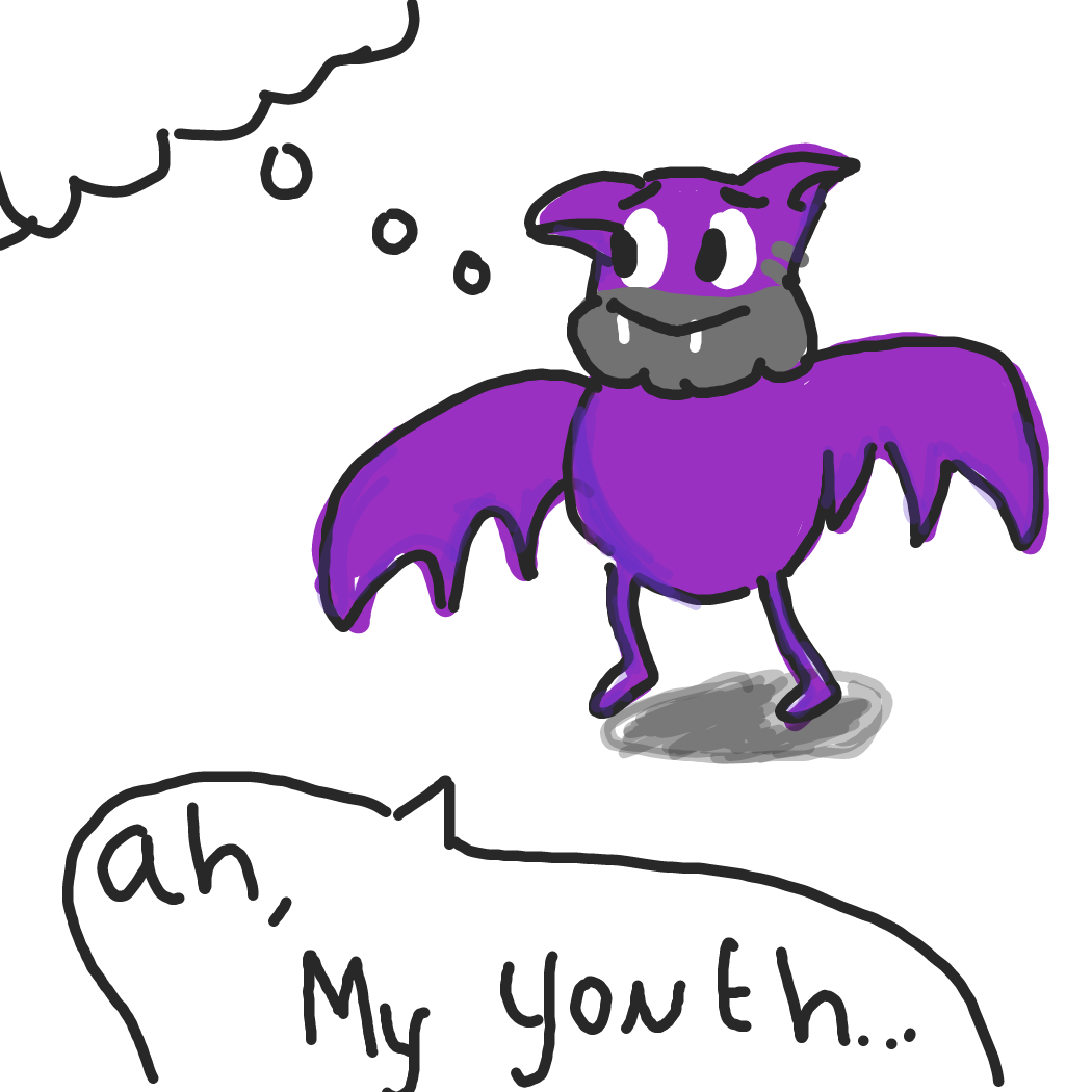 Drawing in Benny Bat by Rednightlights