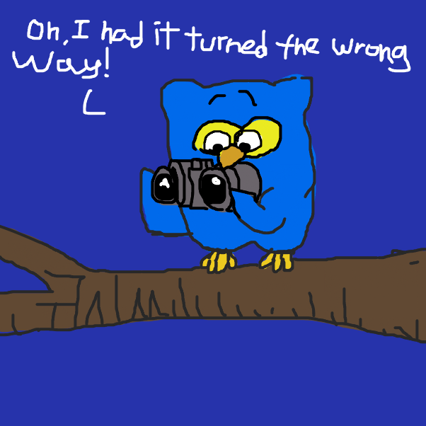 Drawing in Owl with binoculars by yogiibear