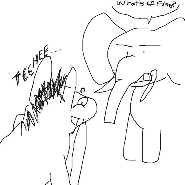 what is funny Dennis?! - Online Drawing Game Comic Strip Panel by yogiibear