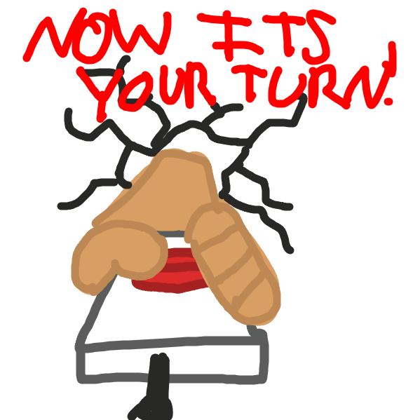 Oh no!!! The button has been unleashed on you!! - Online Drawing Game Comic Strip Panel by SAMiAm