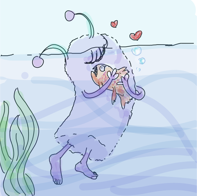 Looks like somebody is recieving love for the first time. - Online Drawing Game Comic Strip Panel by ArelaEstudio