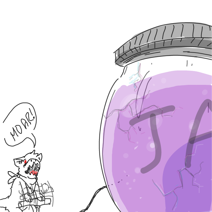 Somebody is excited about jam! - Online Drawing Game Comic Strip Panel by ArelaEstudio