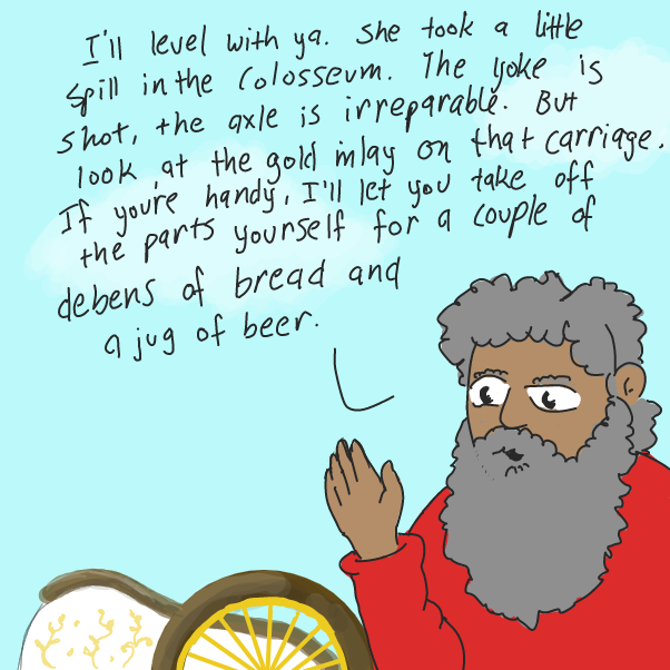 Drawing in Moses in his later years by Wizard Croissant