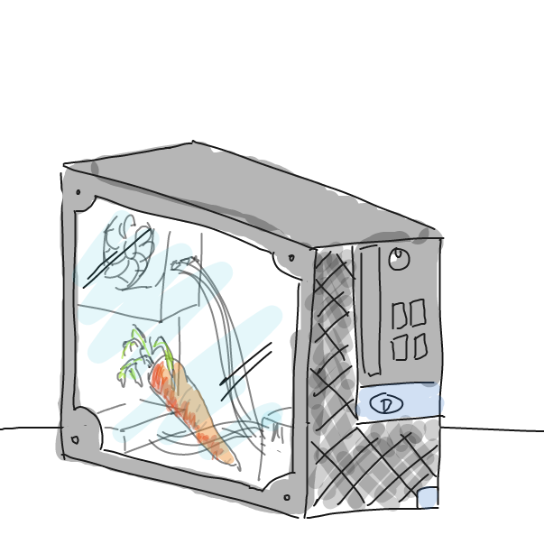 Carrot Processing Unit - Online Drawing Game Comic Strip Panel by ArelaEstudio
