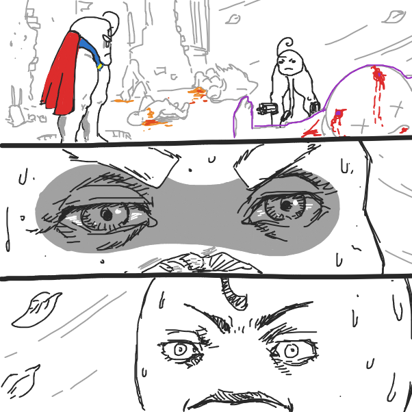 Tension before the showdown - Online Drawing Game Comic Strip Panel by Fathur