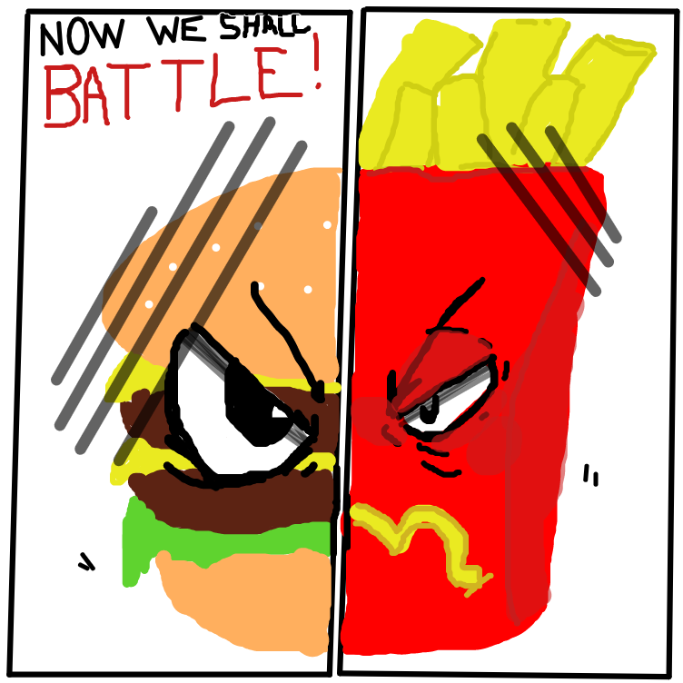 Drawing in The Burger And The French by yogiibear