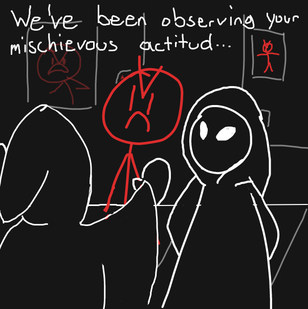 And demand a sacrifice! (Red guy) - Online Drawing Game Comic Strip Panel by Sluggishfella
