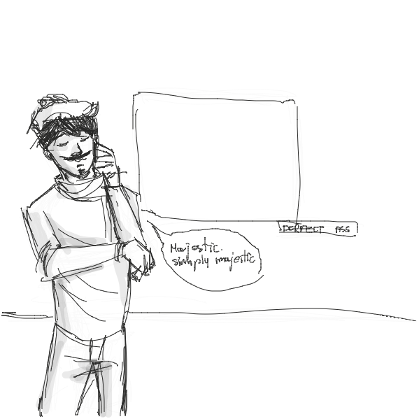 Drawing in perfect ass by PulsingSoul