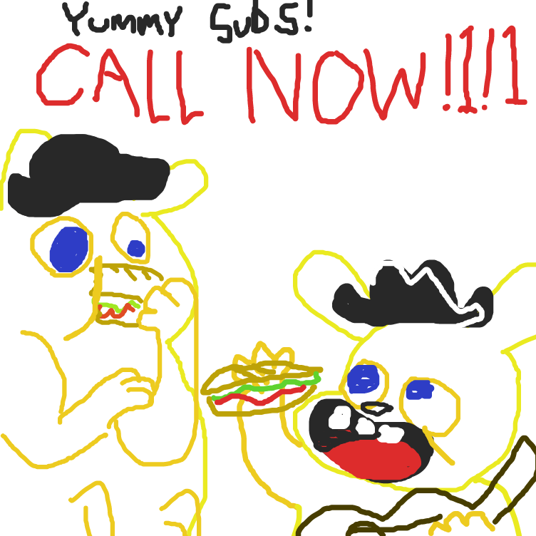advert for yummy sub sandwiches!!1!! - Online Drawing Game Comic Strip Panel by yogiibear