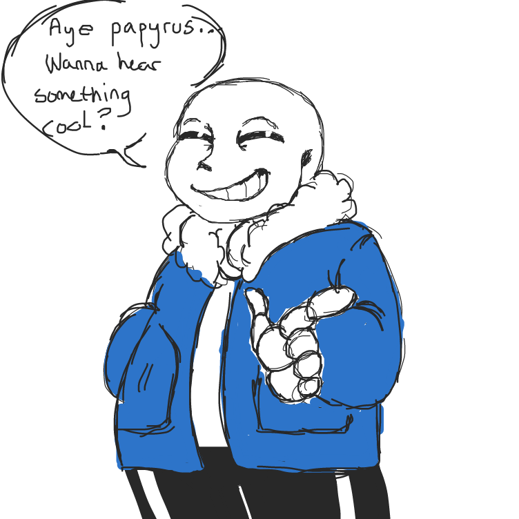 Sans is about to tell papyrus a ridiculous pun... - Online Drawing Game Comic Strip Panel by Disabled1