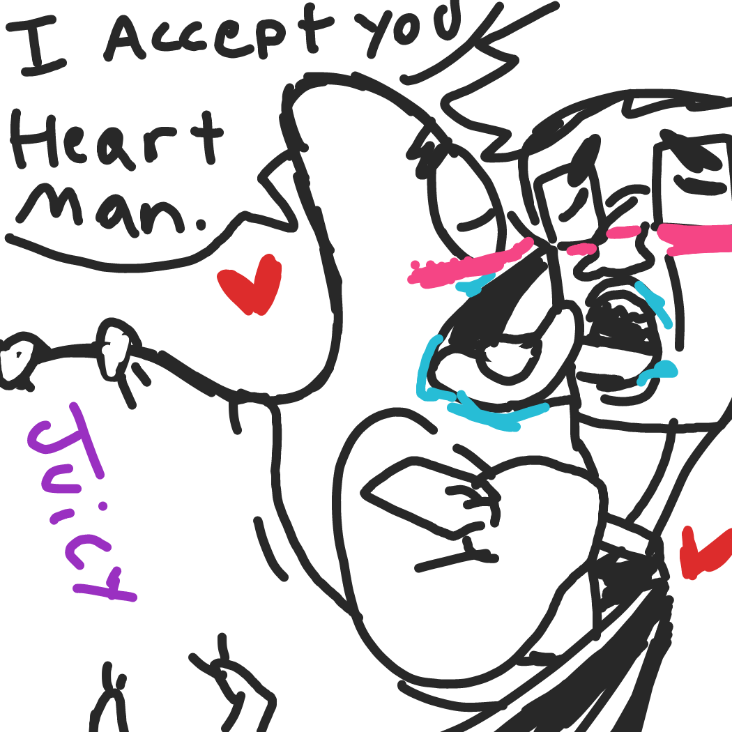 Drawing in Heart Man by MuchachoSauce