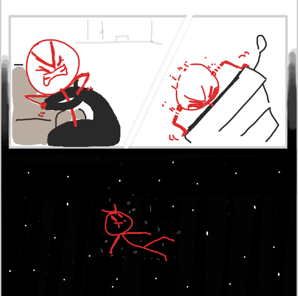 Oh no! - Online Drawing Game Comic Strip Panel by Sluggishfella