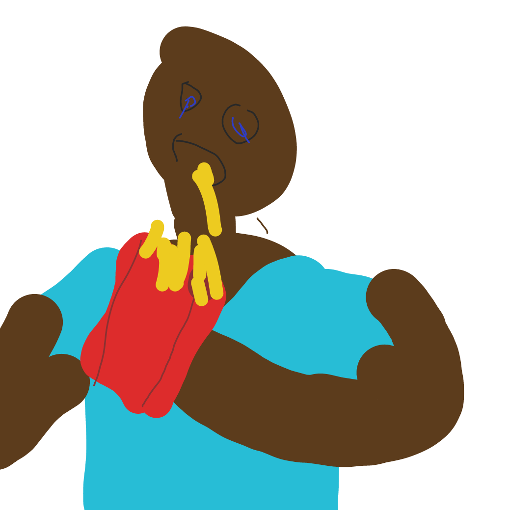 Drawing in The Burger And The French by Abcd