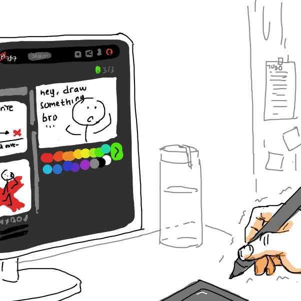  - Online Drawing Game Comic Strip Panel by Fathur