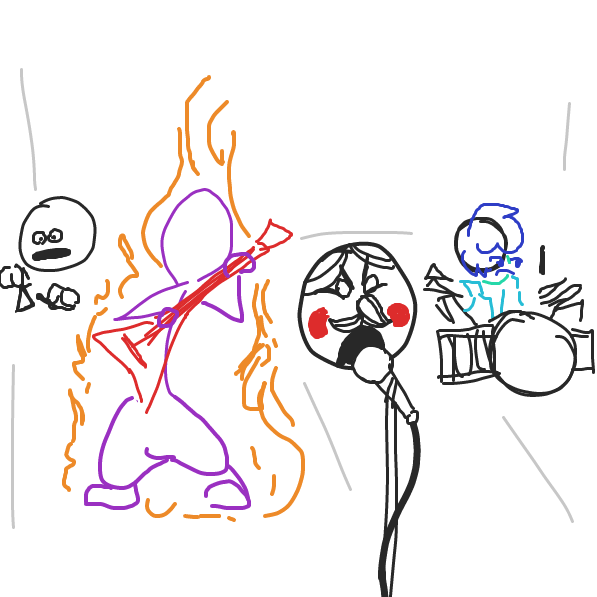 Drawing in BFLI: Forming a band by Sluggishfella