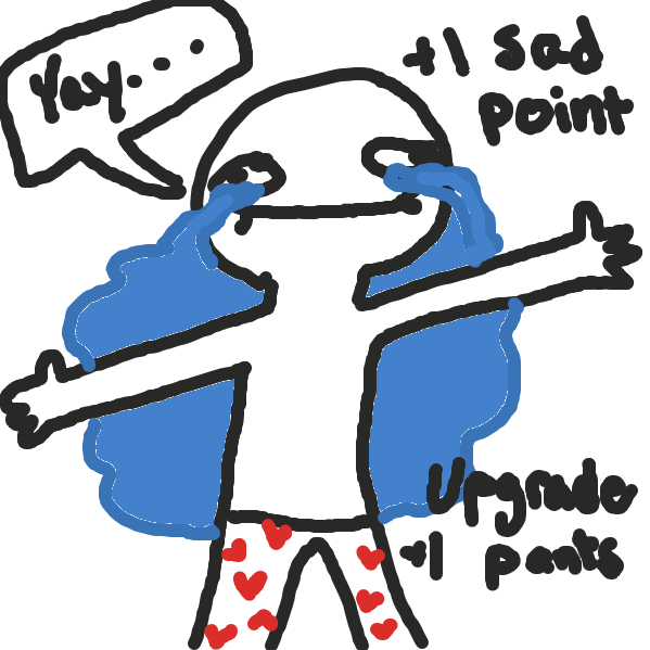 You have just upgraded to ultra sadness!!! Congrats - Online Drawing Game Comic Strip Panel by Day.__.Doodles