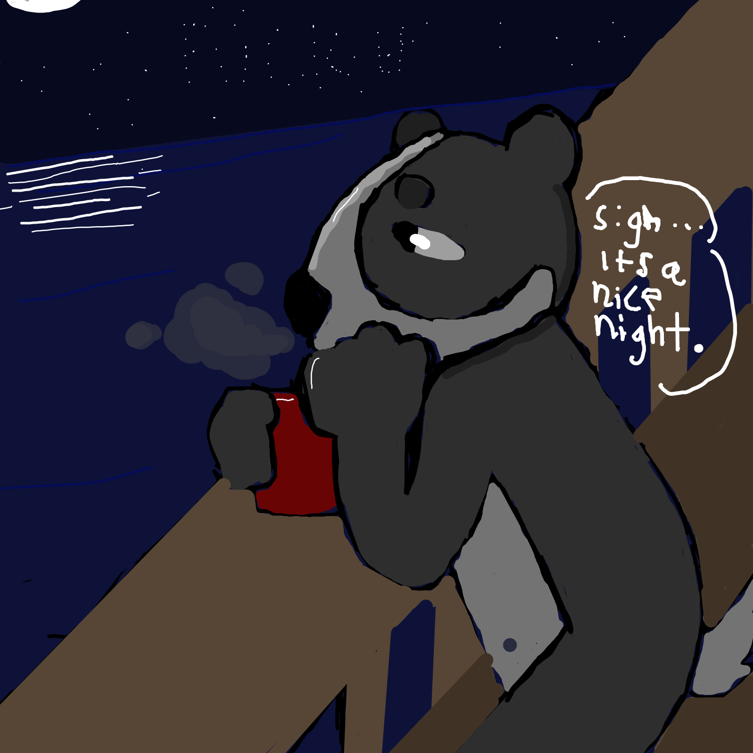 Drawing in Brian Badger by elliebean