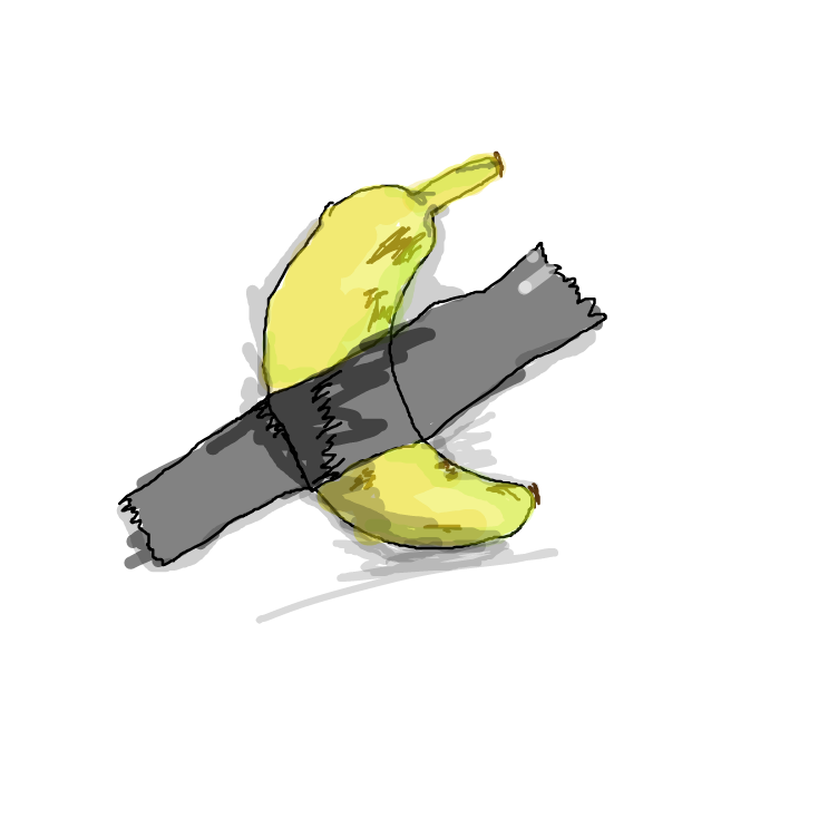 Drawing in art banana by yogiibear