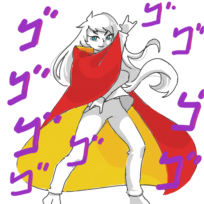 Drawing in Super Cape  by SSR scorpia
