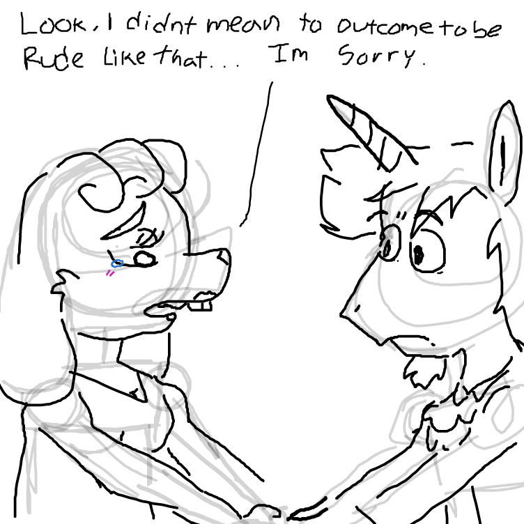 Drawing in Scottish Unicorn by yogiibear