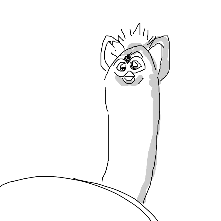 Drawing in Long Furby by yogiibear