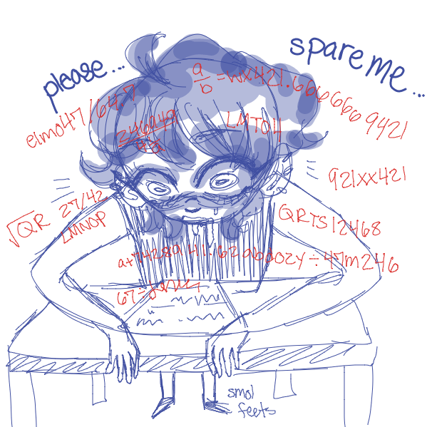 Drawing in I hate math by NurseKae