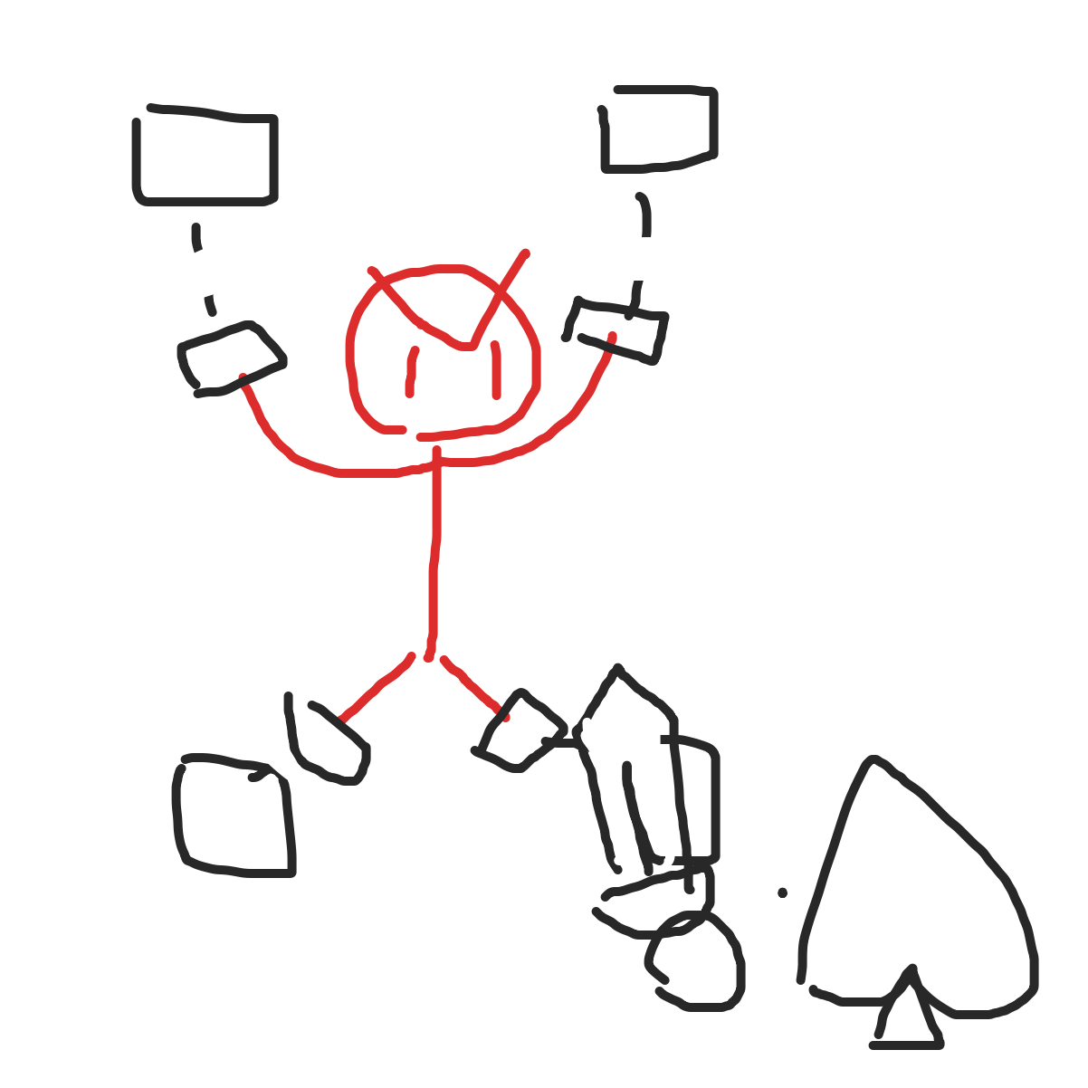 King frees red. - Online Drawing Game Comic Strip Panel by KingOfSpades2