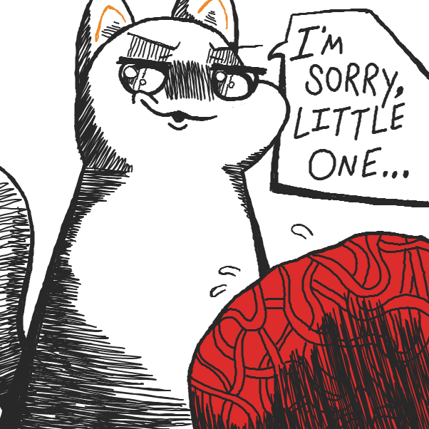 Drawing in Cat vs Yarn by Cheddar Teeth