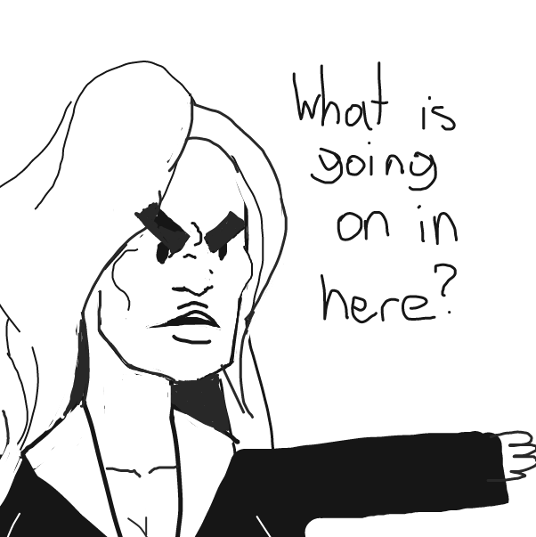 Just T-posing parody version of one of the protagonist!  - Online Drawing Game Comic Strip Panel by Sluggishfella