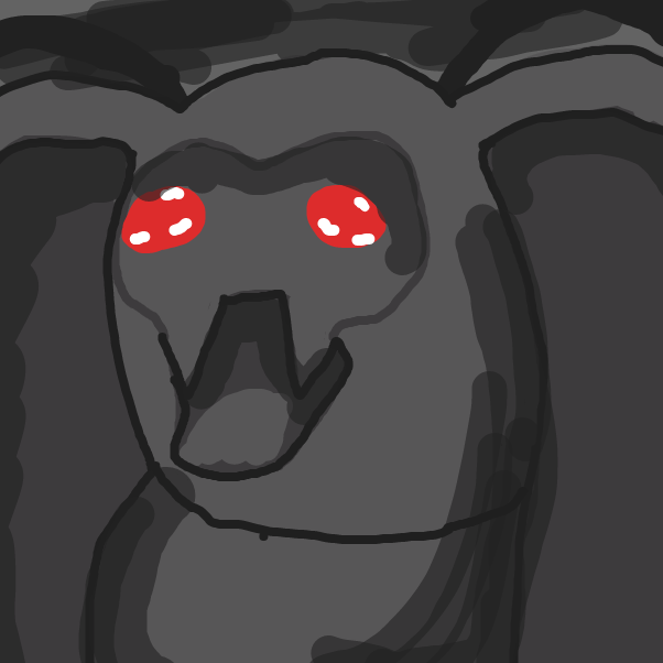 Drawing in Mothman wants Lamp? by Yangstablook