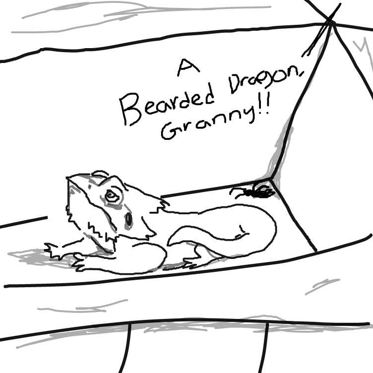 Bearded Dragon - Online Drawing Game Comic Strip Panel by yogiibear