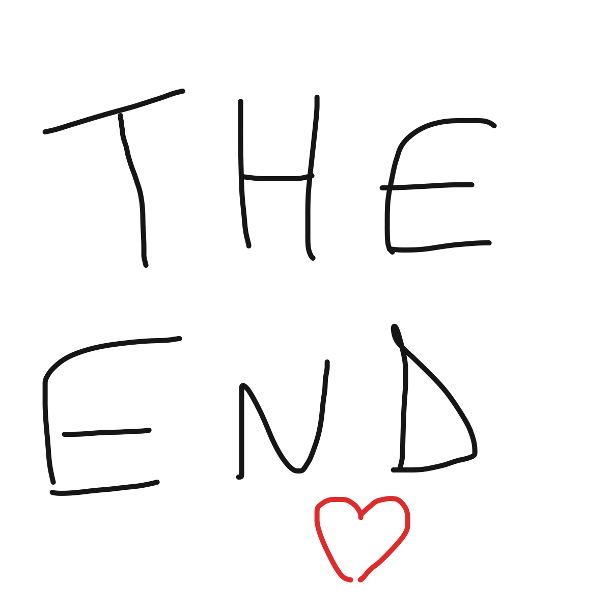 The End - Online Drawing Game Comic Strip Panel by Kalo