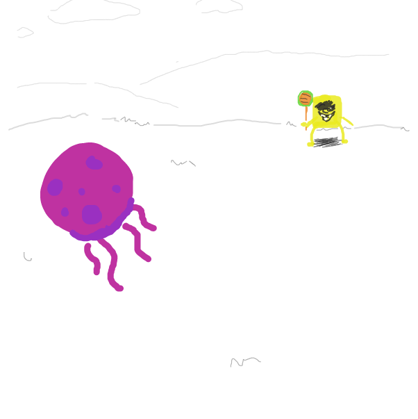 It's Bob the sponge! - Online Drawing Game Comic Strip Panel by Sluggishfella