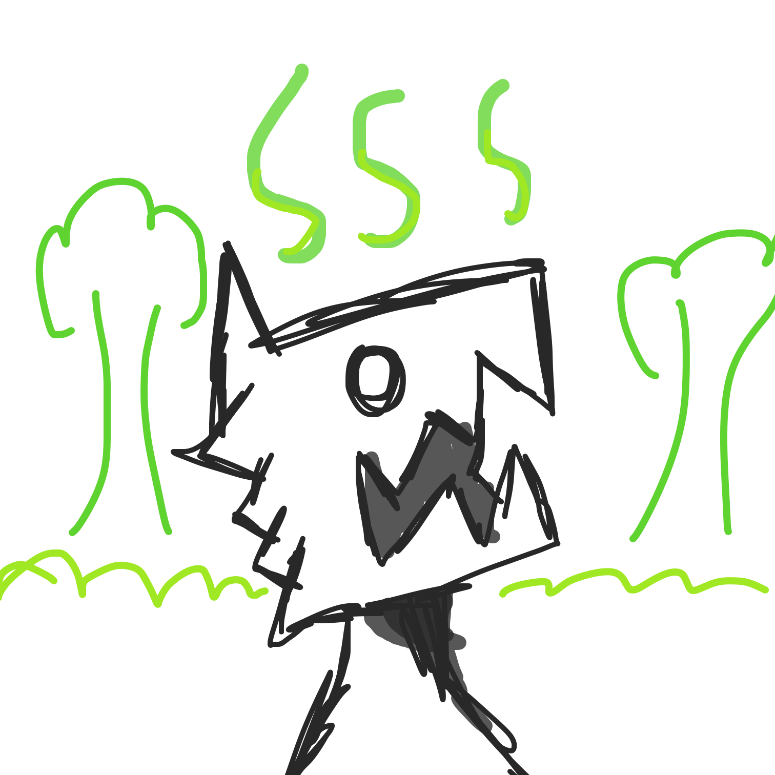 Drawing in Polluted Forrest by LizardPie34