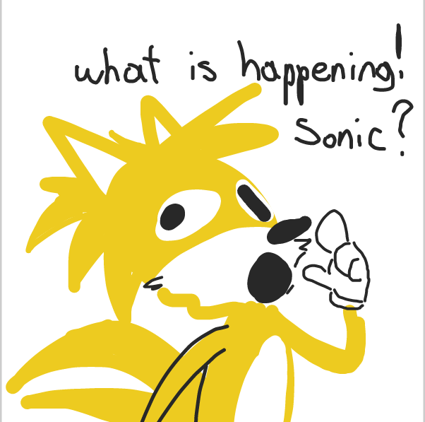 Drawing in Sonic by Sluggishfella