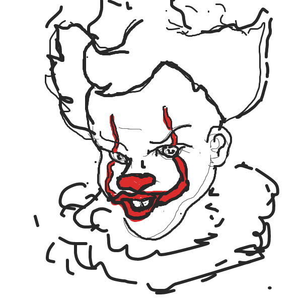 Drawing in Pennywise by MichealScott