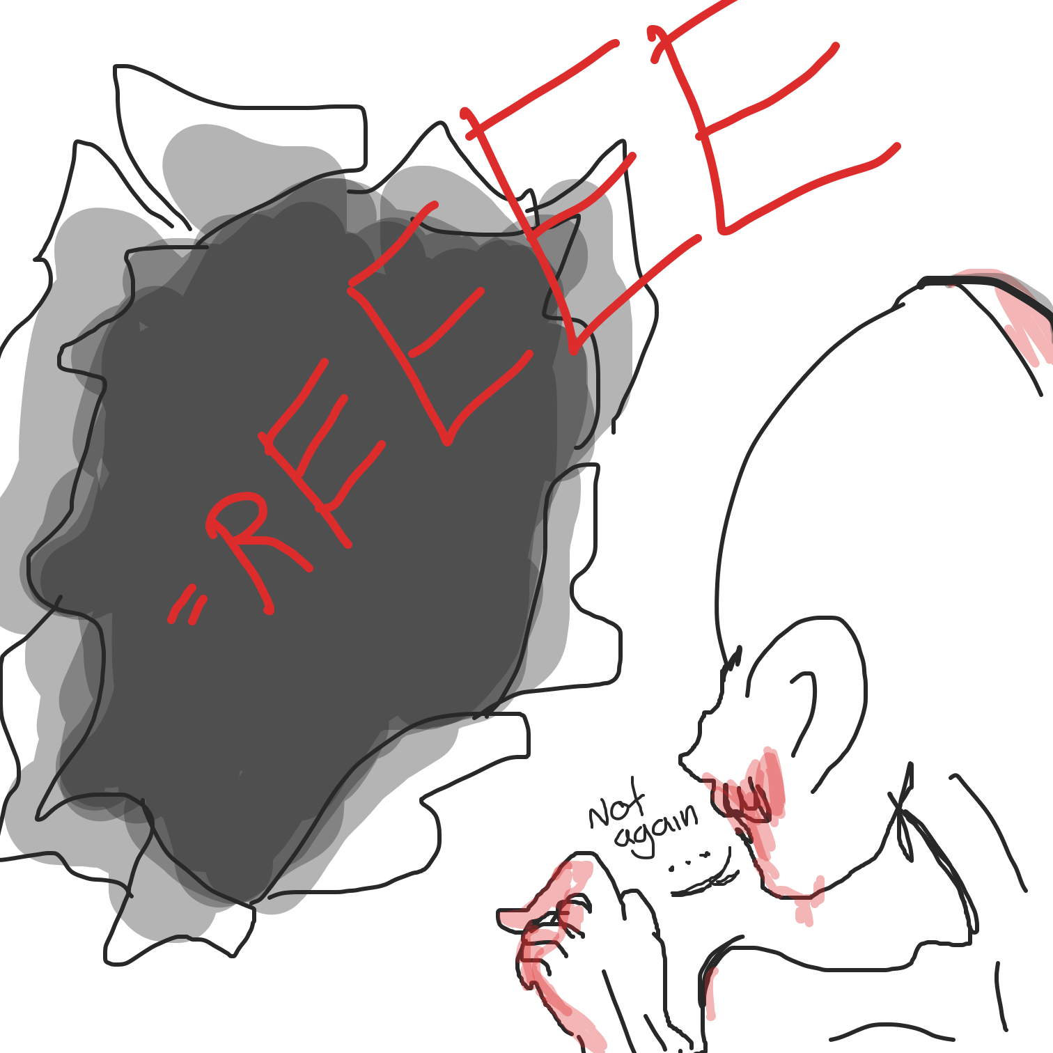 Drawing in SCP-096 by Juleefish 