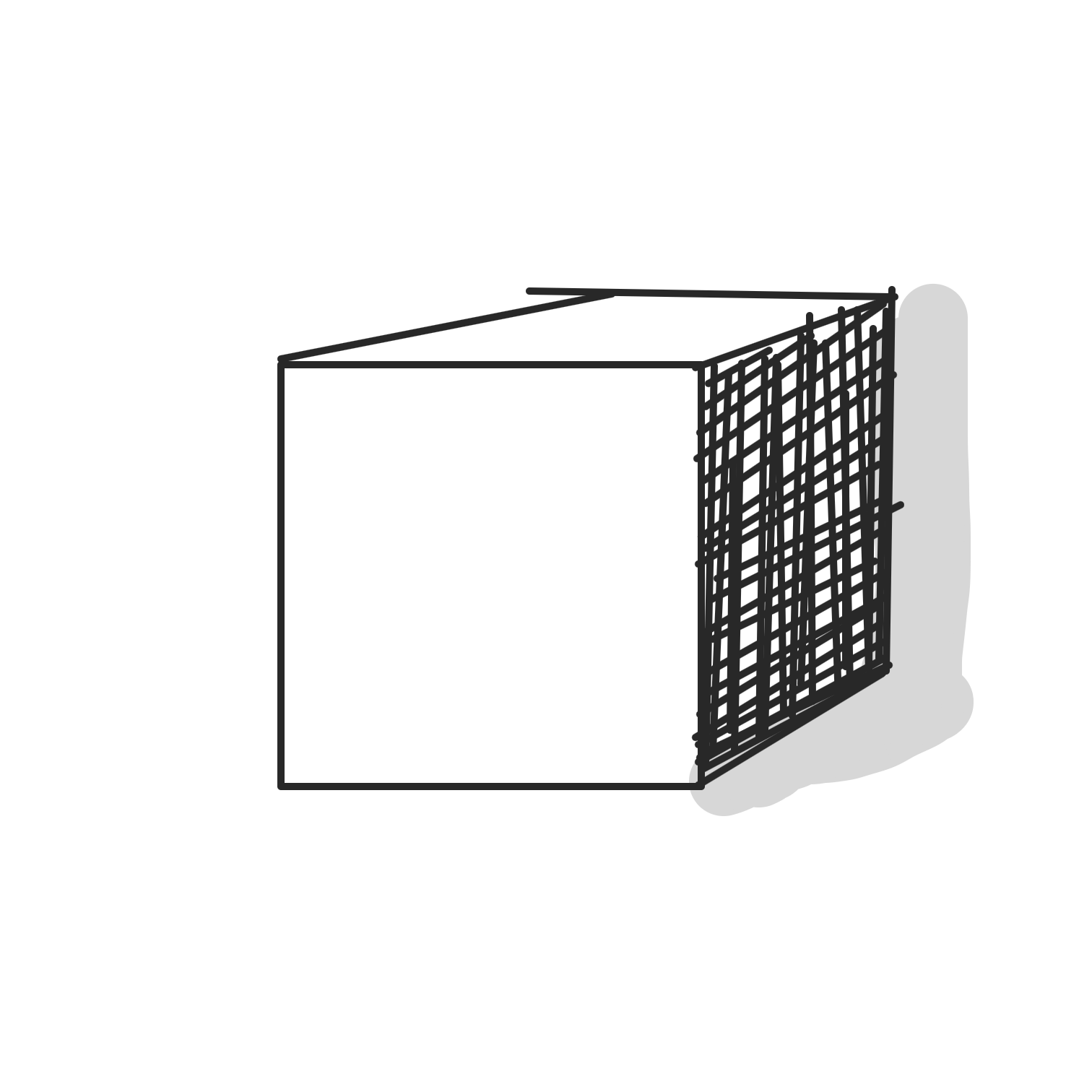 Drawing in Cube by Juleefish 