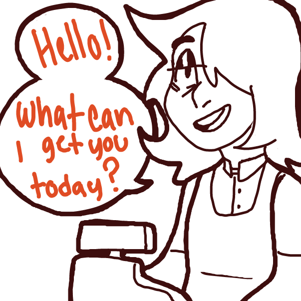 Drawing in Your average day at Mcdonalds by FrankenJammer