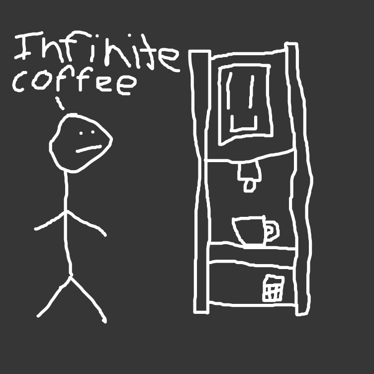 Drawing in Infinite Coffee Machine by Duncan