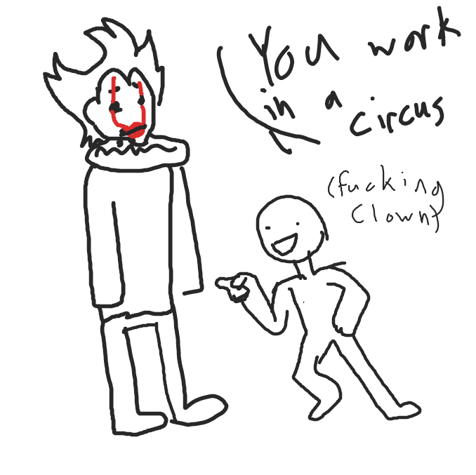 Peny works in a circus I guess - Online Drawing Game Comic Strip Panel by NotAnArtist319