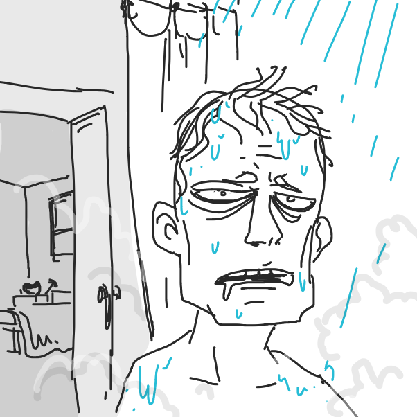 shower - Online Drawing Game Comic Strip Panel by Fathur